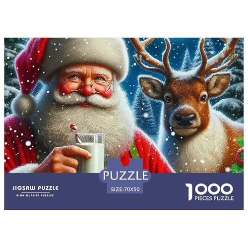 Weihnachtsmann-Puzzle, 1000 Teile, für Erwachsene und Kinder, Geschenke, Denkspiele, Heimdekoration, 70 x 50 cm, 1000 Stück Weihnachtsmann-Puzzle, 1000 Teile, für Erwachsene und Kinder, Geschenke, Denkspiele, Heimdekoration, 70 x 50 cm, 1000 Stück von VFQWPYAJN