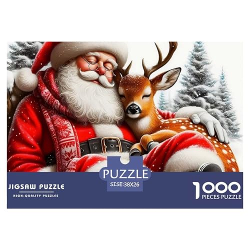 Weihnachtsmann Puzzle 1000 Teile Für Erwachsene Clevere Rätsel Impossible Game 38x26cm/1000pcs von VFQWPYAJN