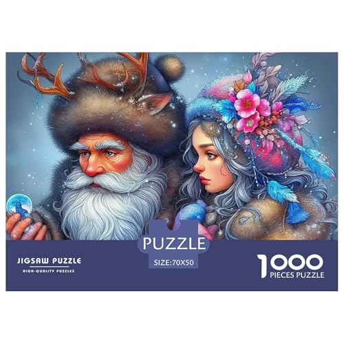 Weihnachtsmann Puzzle 1000 Teile Für Erwachsene Und Kinder Ab 14 Jahren Puzzles-Geschenk Herausforderung Spielzeug 70x50cm/1000pcs von VFQWPYAJN