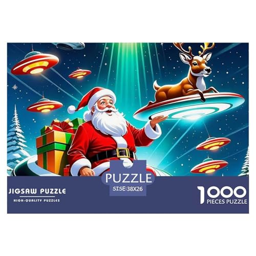 Weihnachtsmann-Puzzle für Erwachsene, 1000 Teile, Denkspiele, Heimdekoration, 38 x 26 cm, 1000 Teile Weihnachtsmann-Puzzle für Erwachsene, 1000 Teile, Denkspiele, Heimdekoration, 38 x 26 cm, 1000 Teile von VFQWPYAJN