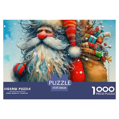 Weihnachtsmann-Puzzle für Erwachsene, 1000 Teile, Denkspiele, Heimdekoration, 38 x 26 cm, 1000 Teile Weihnachtsmann-Puzzle für Erwachsene, 1000 Teile, Denkspiele, Heimdekoration, 38 x 26 cm, 1000 Teile von VFQWPYAJN