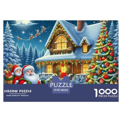 Weihnachtsmann-Puzzle für Erwachsene, 1000 Teile, Denkspiele, schöne Dekoration, 38 x 26 cm, 1000 Teile Weihnachtsmann-Puzzle für Erwachsene, 1000 Teile, Denkspiele, schöne Dekoration, 38 x 26 cm, 1000 Teile von VFQWPYAJN