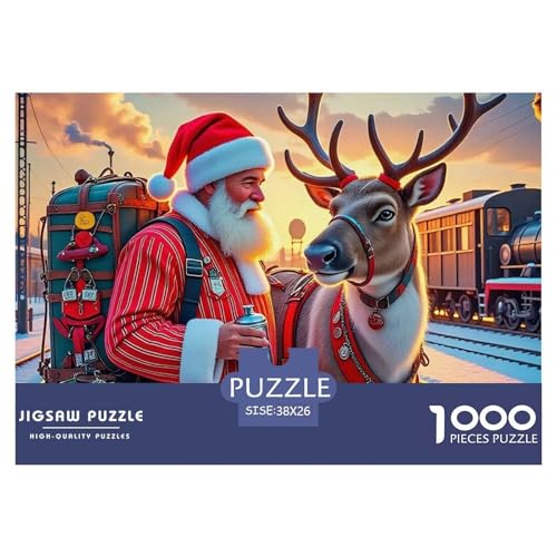 Weihnachtsmann-Puzzle für Erwachsene, 1000 Teile, Denkspiele, schöne Dekoration, 38 x 26 cm, 1000 Teile Weihnachtsmann-Puzzle für Erwachsene, 1000 Teile, Denkspiele, schöne Dekoration, 38 x 26 cm, 1000 Teile von VFQWPYAJN