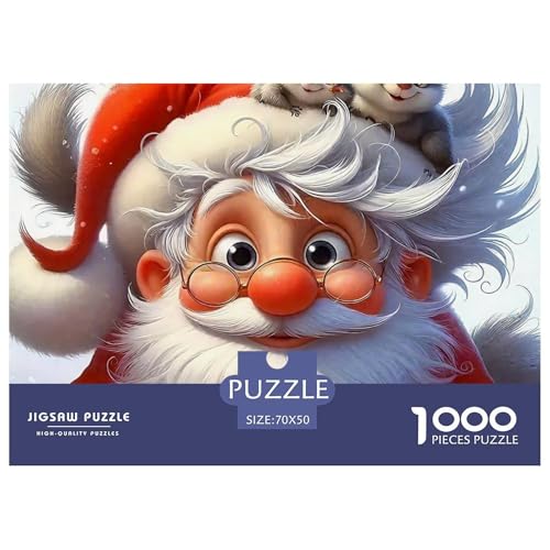 Weihnachtsmann-Puzzle für Erwachsene, 1000 Teile, herausfordernde Spiele, schöne Dekoration, 70 x 50 cm, 1000 Teile Weihnachtsmann-Puzzle für Erwachsene, 1000 Teile, herausfordernde Spiele, schöne Dekoration, 70 x 50 cm, 1000 Teile von VFQWPYAJN