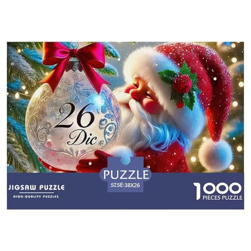 Weihnachtsmann-Puzzle für Erwachsene, 1000 Teile, lustige Lernspiele, schöne Dekoration, 38 x 26 cm, 1000 Teile Weihnachtsmann-Puzzle für Erwachsene, 1000 Teile, lustige Lernspiele, schöne Dekoration, 38 x 26 cm, 1000 Teile von VFQWPYAJN