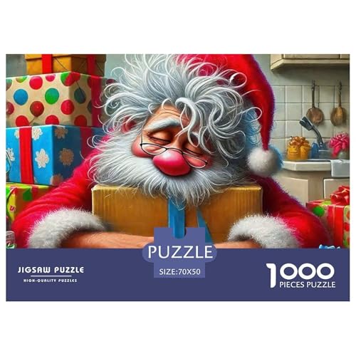 Weihnachtsmann-Puzzle für Erwachsene, 1000 Teile, lustige herausfordernde Spiele, schöne Dekoration, 70 x 50 cm, 1000 Teile Weihnachtsmann-Puzzle für Erwachsene, 1000 Teile, lustige herausfordernde Spiele, schöne Dekoration, 70 x 50 cm, 1000 Teile von VFQWPYAJN