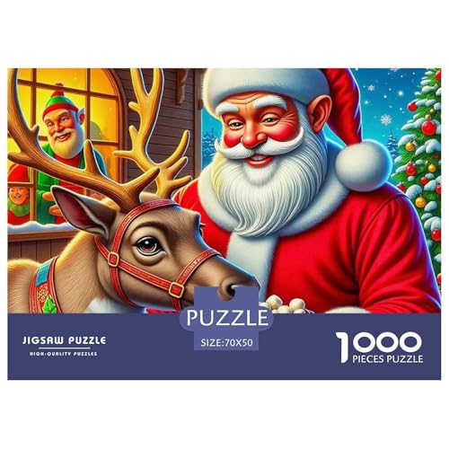 Weihnachtsmann-Puzzle für Erwachsene, 1000 Teile, lustige herausfordernde Spiele, schöne Dekoration, 70 x 50 cm, 1000 Teile Weihnachtsmann-Puzzle für Erwachsene, 1000 Teile, lustige herausfordernde Spiele, schöne Dekoration, 70 x 50 cm, 1000 Teile von VFQWPYAJN