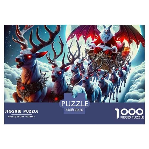 Weihnachtsmann-Puzzle für Erwachsene, 1000 Teile, lustiges Denkspiel, Heimdekoration, 38 x 26 cm, 1000 Teile Weihnachtsmann-Puzzle für Erwachsene, 1000 Teile, lustiges Denkspiel, Heimdekoration, 38 x 26 cm, 1000 Teile von VFQWPYAJN