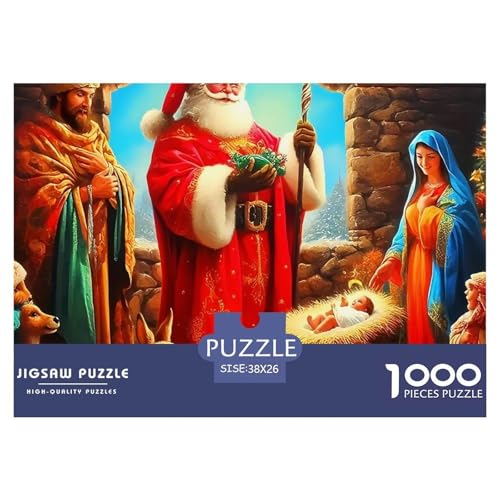 Weihnachtsmann-Puzzle für Erwachsene, 1000 Teile, lustiges Denkspiel, Heimdekoration, 38 x 26 cm, 1000 Teile Weihnachtsmann-Puzzle für Erwachsene, 1000 Teile, lustiges Denkspiel, Heimdekoration, 38 x 26 cm, 1000 Teile von VFQWPYAJN