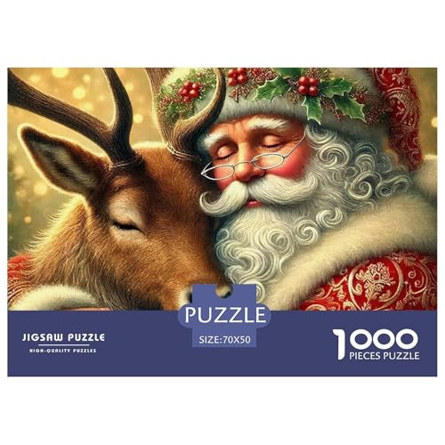 Weihnachtsmann-Puzzle für Erwachsene, 1000 Teile, lustiges Denkspiel, Heimdekoration, 70 x 50 cm, 1000 Teile Weihnachtsmann-Puzzle für Erwachsene, 1000 Teile, lustiges Denkspiel, Heimdekoration, 70 x 50 cm, 1000 Teile von VFQWPYAJN