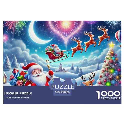 Weihnachtsmann-Puzzle für Erwachsene, 1000 Teile, lustiges Denkspiel, schöne Dekoration, 38 x 26 cm, 1000 Teile Weihnachtsmann-Puzzle für Erwachsene, 1000 Teile, lustiges Denkspiel, schöne Dekoration, 38 x 26 cm, 1000 Teile von VFQWPYAJN