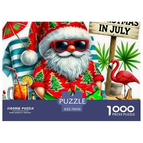 Weihnachtsmann-Puzzle für Erwachsene, 1000 Teile, lustiges Denkspiel, schöne Dekoration, 70 x 50 cm, 1000 Teile Weihnachtsmann-Puzzle für Erwachsene, 1000 Teile, lustiges Denkspiel, schöne Dekoration, 70 x 50 cm, 1000 Teile von VFQWPYAJN