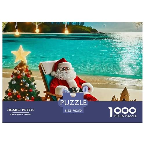 Weihnachtsmann-Puzzle für Erwachsene, 1000-teiliges Puzzle für Erwachsene, lustige herausfordernde Spiele, Heimdekoration, 70 x 50 cm, 1000 Teile Weihnachtsmann-Puzzle für Erwachsene, 1000-teiliges Puzzle für Erwachsene, lustige herausfordernde Spiele, Heimdekoration, 70 x 50 cm, 1000 Teile von VFQWPYAJN