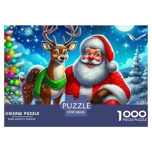 Weihnachtsmann-Puzzle für Erwachsene, Lernspiele, Heimdekoration, 1000 Teile, 38 x 26 cm, 1000 Stück Weihnachtsmann-Puzzle für Erwachsene, Lernspiele, Heimdekoration, 1000 Teile, 38 x 26 cm, 1000 Stück von VFQWPYAJN