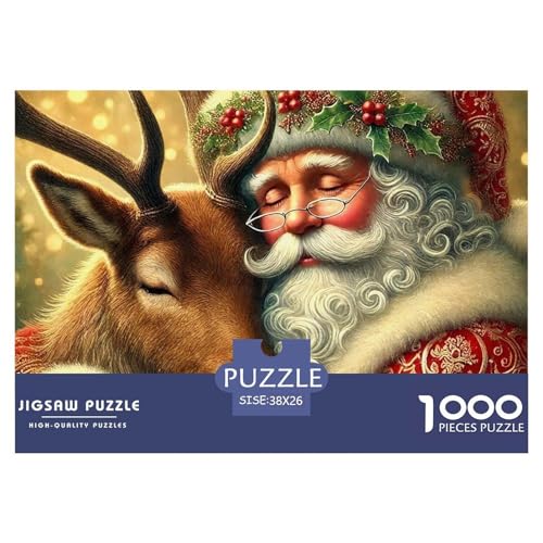 Weihnachtsmann-Puzzle für Erwachsene, Lernspiele, Heimdekoration, 1000 Teile, 38 x 26 cm, 1000 Stück Weihnachtsmann-Puzzle für Erwachsene, Lernspiele, Heimdekoration, 1000 Teile, 38 x 26 cm, 1000 Stück von VFQWPYAJN