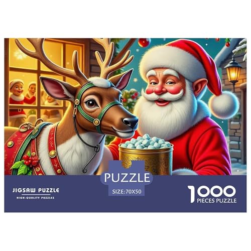 Weihnachtsmann-Puzzle für Erwachsene, Lernspiele, Heimdekoration, 70 x 50 cm, 1000 Teile Weihnachtsmann-Puzzle für Erwachsene, Lernspiele, Heimdekoration, 70 x 50 cm, 1000 Teile von VFQWPYAJN