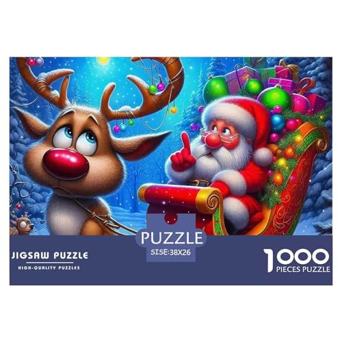 Weihnachtsmann-Puzzle für Erwachsene und Kinder, 1000 Teile, Denkspiele, Heimdekoration, 38 x 26 cm, 1000 Teile Weihnachtsmann-Puzzle für Erwachsene und Kinder, 1000 Teile, Denkspiele, Heimdekoration, 38 x 26 cm, 1000 Teile von VFQWPYAJN