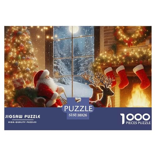 Weihnachtsmann-Puzzle für Erwachsene und Kinder, 1000 Teile, Denkspiele, Heimdekoration, 38 x 26 cm, 1000 Teile Weihnachtsmann-Puzzle für Erwachsene und Kinder, 1000 Teile, Denkspiele, Heimdekoration, 38 x 26 cm, 1000 Teile von VFQWPYAJN