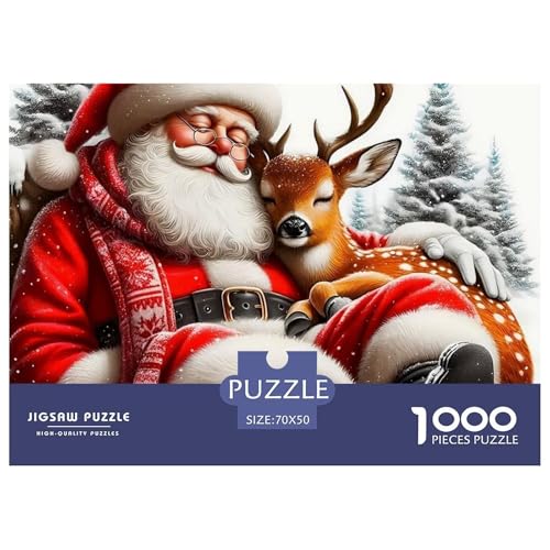 Weihnachtsmann-Puzzle für Erwachsene und Kinder, 1000 Teile, Denkspiele, Heimdekoration, 70 x 50 cm, 1000 Teile Weihnachtsmann-Puzzle für Erwachsene und Kinder, 1000 Teile, Denkspiele, Heimdekoration, 70 x 50 cm, 1000 Teile von VFQWPYAJN