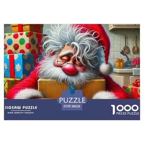 Weihnachtsmann-Puzzle für Erwachsene und Kinder, 1000 Teile, Lernspiele, Heimdekoration, 38 x 26 cm, 1000 Teile Weihnachtsmann-Puzzle für Erwachsene und Kinder, 1000 Teile, Lernspiele, Heimdekoration, 38 x 26 cm, 1000 Teile von VFQWPYAJN