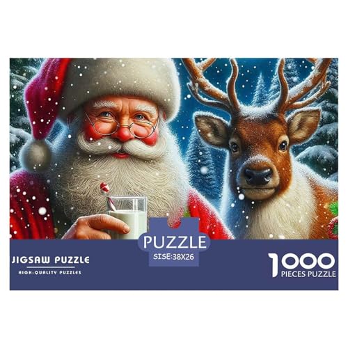 Weihnachtsmann-Puzzle für Erwachsene und Kinder, 1000 Teile, Lernspiele, Heimdekoration, 38 x 26 cm, 1000 Teile Weihnachtsmann-Puzzle für Erwachsene und Kinder, 1000 Teile, Lernspiele, Heimdekoration, 38 x 26 cm, 1000 Teile von VFQWPYAJN