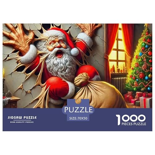 Weihnachtsmann-Puzzle für Erwachsene und Kinder, 1000 Teile, Lernspiele, Heimdekoration, 70 x 50 cm, 1000 Teile Weihnachtsmann-Puzzle für Erwachsene und Kinder, 1000 Teile, Lernspiele, Heimdekoration, 70 x 50 cm, 1000 Teile von VFQWPYAJN