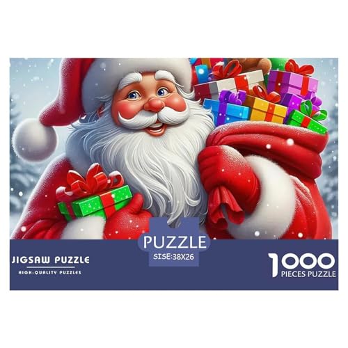 Weihnachtsmann-Puzzle für Erwachsene und Kinder, 1000 Teile, Lernspiele, schöne Dekoration, 38 x 26 cm, 1000 Teile Weihnachtsmann-Puzzle für Erwachsene und Kinder, 1000 Teile, Lernspiele, schöne Dekoration, 38 x 26 cm, 1000 Teile von VFQWPYAJN