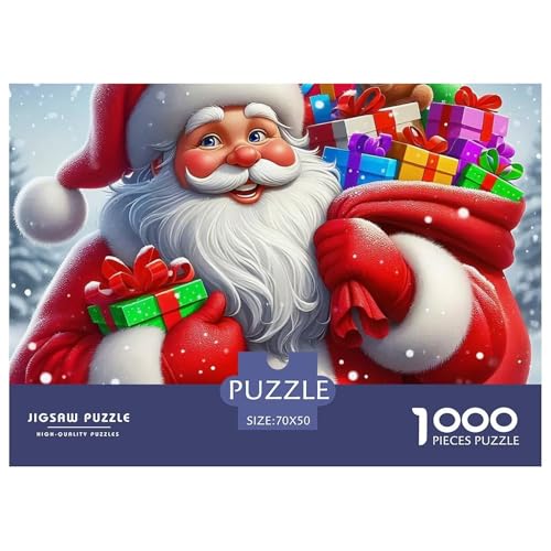 Weihnachtsmann-Puzzle für Erwachsene und Kinder, 1000 Teile, Lernspiele, schöne Dekoration, 70 x 50 cm, 1000 Teile Weihnachtsmann-Puzzle für Erwachsene und Kinder, 1000 Teile, Lernspiele, schöne Dekoration, 70 x 50 cm, 1000 Teile von VFQWPYAJN