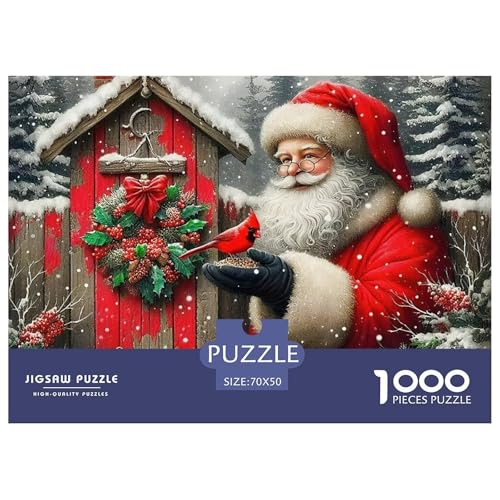 Weihnachtsmann-Puzzle für Erwachsene und Kinder, 1000 Teile, Lernspiele, schöne Dekoration, 70 x 50 cm, 1000 Teile Weihnachtsmann-Puzzle für Erwachsene und Kinder, 1000 Teile, Lernspiele, schöne Dekoration, 70 x 50 cm, 1000 Teile von VFQWPYAJN