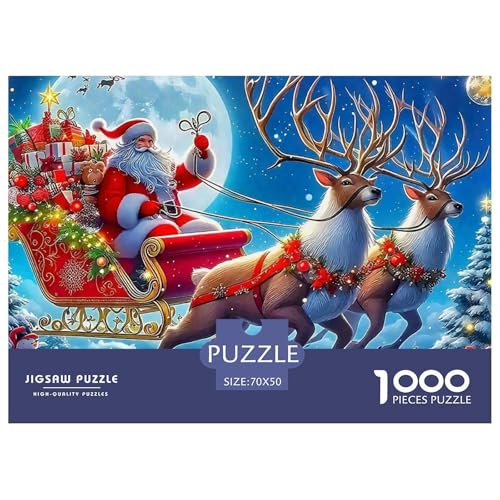 Weihnachtsmann-Puzzle für Erwachsene und Kinder, 1000 Teile, Lernspiele, schöne Dekoration, 70 x 50 cm, 1000 Teile Weihnachtsmann-Puzzle für Erwachsene und Kinder, 1000 Teile, Lernspiele, schöne Dekoration, 70 x 50 cm, 1000 Teile von VFQWPYAJN