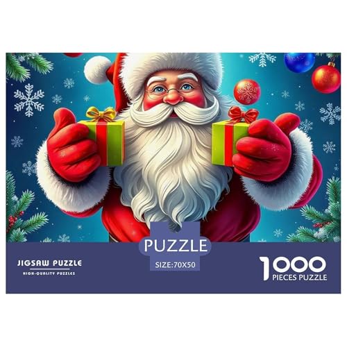 Weihnachtsmann-Puzzle für Erwachsene und Kinder, 1000 Teile, Lernspiele, schöne Dekoration, 70 x 50 cm, 1000 Teile Weihnachtsmann-Puzzle für Erwachsene und Kinder, 1000 Teile, Lernspiele, schöne Dekoration, 70 x 50 cm, 1000 Teile von VFQWPYAJN