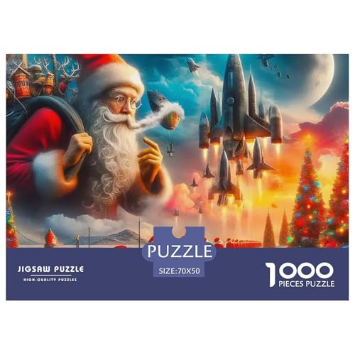 Weihnachtsmann-Puzzle für Erwachsene und Kinder, 1000 Teile, herausfordernde Spiele, Heimdekoration, 70 x 50 cm, 1000 Teile Weihnachtsmann-Puzzle für Erwachsene und Kinder, 1000 Teile, herausfordernde Spiele, Heimdekoration, 70 x 50 cm, 1000 Teile von VFQWPYAJN