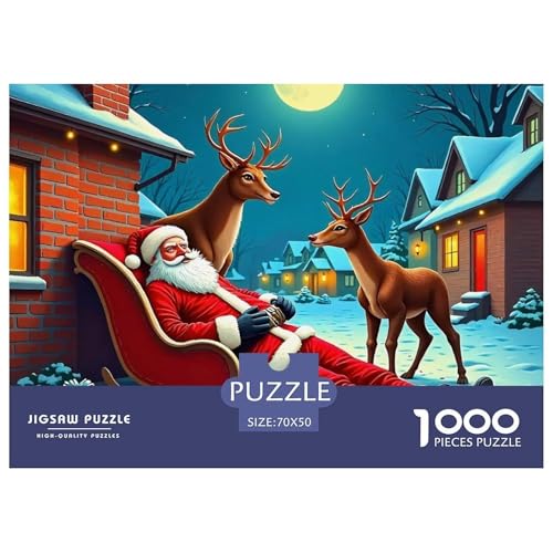 Weihnachtsmann-Puzzle für Erwachsene und Kinder, 1000 Teile, herausfordernde Spiele, Heimdekoration, 70 x 50 cm, 1000 Teile Weihnachtsmann-Puzzle für Erwachsene und Kinder, 1000 Teile, herausfordernde Spiele, Heimdekoration, 70 x 50 cm, 1000 Teile von VFQWPYAJN
