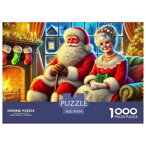 Weihnachtsmann-Puzzle für Erwachsene und Kinder, 1000 Teile, herausfordernde Spiele, Heimdekoration, 70 x 50 cm, 1000 Teile Weihnachtsmann-Puzzle für Erwachsene und Kinder, 1000 Teile, herausfordernde Spiele, Heimdekoration, 70 x 50 cm, 1000 Teile von VFQWPYAJN