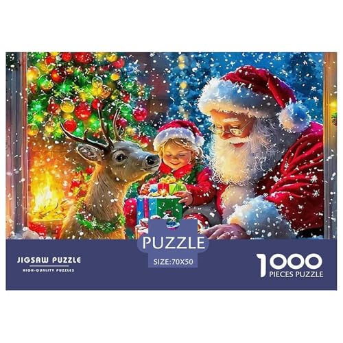 Weihnachtsmann-Puzzle für Erwachsene und Kinder, 1000 Teile, herausfordernde Spiele, schöne Dekoration, 70 x 50 cm, 1000 Teile Weihnachtsmann-Puzzle für Erwachsene und Kinder, 1000 Teile, herausfordernde Spiele, schöne Dekoration, 70 x 50 cm, 1000 Teile von VFQWPYAJN