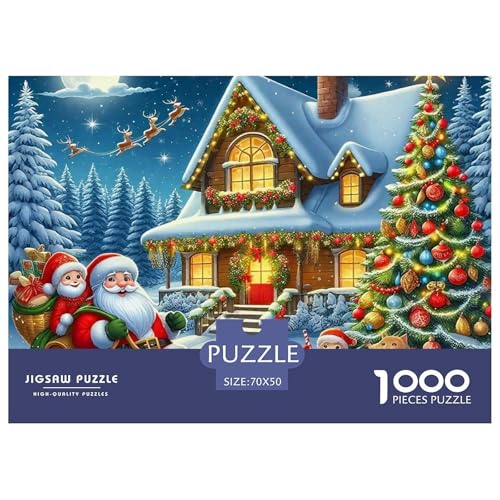 Weihnachtsmann-Puzzle für Erwachsene und Kinder, 1000 Teile, herausfordernde Spiele, schöne Dekoration, 70 x 50 cm, 1000 Teile Weihnachtsmann-Puzzle für Erwachsene und Kinder, 1000 Teile, herausfordernde Spiele, schöne Dekoration, 70 x 50 cm, 1000 Teile von VFQWPYAJN