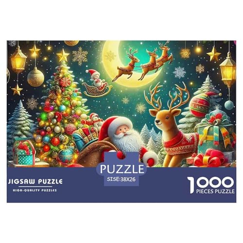 Weihnachtsmann-Puzzle für Erwachsene und Kinder, 1000-teiliges Puzzle, Geschenkidee, Denkspiele, Heimdekoration, 38 x 26 cm, 1000 Teile Weihnachtsmann-Puzzle für Erwachsene und Kinder, 1000-teiliges Puzzle, Geschenkidee, Denkspiele, Heimdekoration, 38 x 26 cm, 1000 Teile von VFQWPYAJN