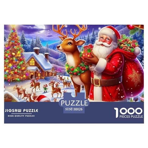 Weihnachtsmann-Puzzle für Erwachsene und Kinder, 1000-teiliges Puzzle, Geschenkidee, Denkspiele, Heimdekoration, 38 x 26 cm, 1000 Teile Weihnachtsmann-Puzzle für Erwachsene und Kinder, 1000-teiliges Puzzle, Geschenkidee, Denkspiele, Heimdekoration, 38 x 26 cm, 1000 Teile von VFQWPYAJN