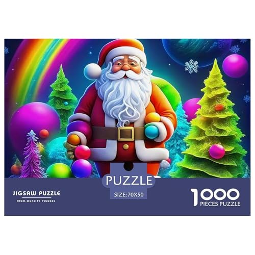 Weihnachtsmann-Puzzle für Erwachsene und Kinder, 1000-teiliges Puzzle, Geschenkidee, Denkspiele, Heimdekoration, 70 x 50 cm, 1000 Teile Weihnachtsmann-Puzzle für Erwachsene und Kinder, 1000-teiliges Puzzle, Geschenkidee, Denkspiele, Heimdekoration, 70 x 50 cm, 1000 Teile von VFQWPYAJN