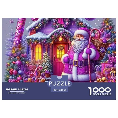 Weihnachtsmann-Puzzle für Erwachsene und Kinder, 1000-teiliges Puzzle, schöne Dekoration, 70 x 50 cm, 1000 Teile Weihnachtsmann-Puzzle für Erwachsene und Kinder, 1000-teiliges Puzzle, schöne Dekoration, 70 x 50 cm, 1000 Teile von VFQWPYAJN