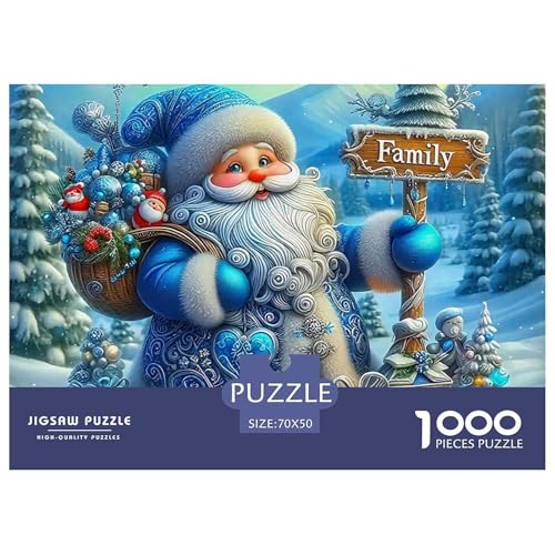 Weihnachtsmann-Puzzle für Erwachsene und Kinder, 1000-teiliges Puzzle, schöne Dekoration, 70 x 50 cm, 1000 Teile Weihnachtsmann-Puzzle für Erwachsene und Kinder, 1000-teiliges Puzzle, schöne Dekoration, 70 x 50 cm, 1000 Teile von VFQWPYAJN
