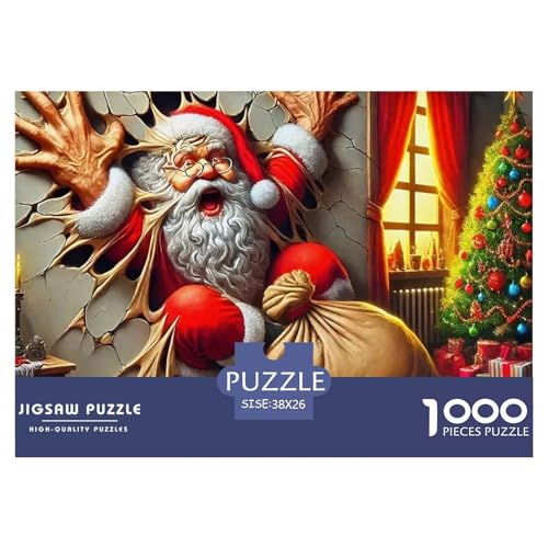 Weihnachtsmann-Puzzle für Erwachsene und Kinder, Lernspiele, Heimdekoration, 38 x 26 cm, 1000 Teile Weihnachtsmann-Puzzle für Erwachsene und Kinder, Lernspiele, Heimdekoration, 38 x 26 cm, 1000 Teile von VFQWPYAJN