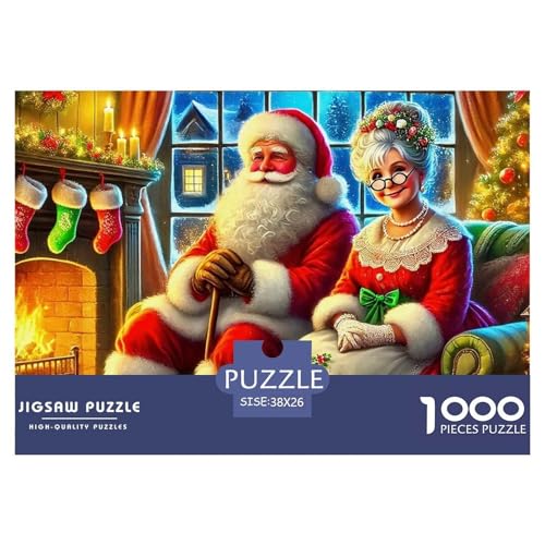 Weihnachtsmann-Puzzle für Erwachsene und Kinder, Lernspiele, Heimdekoration, 38 x 26 cm, 1000 Teile Weihnachtsmann-Puzzle für Erwachsene und Kinder, Lernspiele, Heimdekoration, 38 x 26 cm, 1000 Teile von VFQWPYAJN