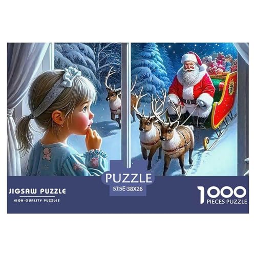 Weihnachtsmann-Puzzle für Erwachsene und Kinder, Lernspiele, Heimdekoration, 38 x 26 cm, 1000 Teile Weihnachtsmann-Puzzle für Erwachsene und Kinder, Lernspiele, Heimdekoration, 38 x 26 cm, 1000 Teile von VFQWPYAJN
