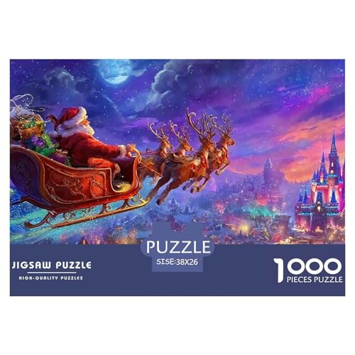 Weihnachtsmann-Puzzle für Erwachsene und Kinder, Lernspiele, Heimdekoration, 38 x 26 cm, 1000 Teile Weihnachtsmann-Puzzle für Erwachsene und Kinder, Lernspiele, Heimdekoration, 38 x 26 cm, 1000 Teile von VFQWPYAJN