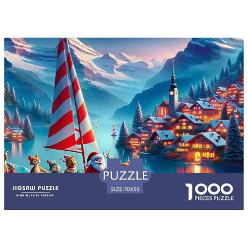 Weihnachtsmann-Puzzle für Erwachsene und Kinder, Lernspiele, Heimdekoration, 70 x 50 cm, 1000 Teile Weihnachtsmann-Puzzle für Erwachsene und Kinder, Lernspiele, Heimdekoration, 70 x 50 cm, 1000 Teile von VFQWPYAJN