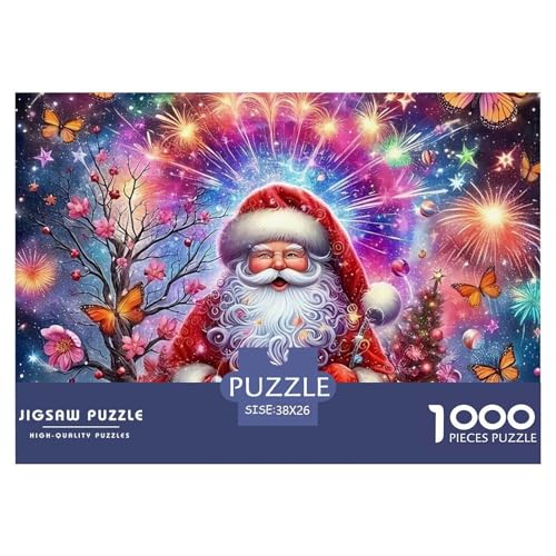 Weihnachtsmann-Puzzle für Erwachsene und Kinder, Lernspiele, schöne Dekoration, 38 x 26 cm, 1000 Teile Weihnachtsmann-Puzzle für Erwachsene und Kinder, Lernspiele, schöne Dekoration, 38 x 26 cm, 1000 Teile von VFQWPYAJN
