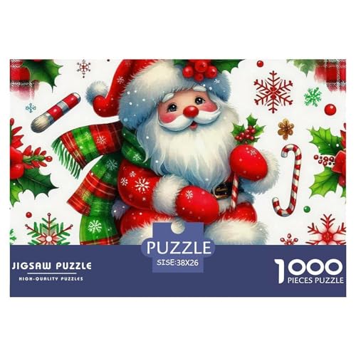 Weihnachtsmann-Puzzle für Erwachsene und Kinder, Lernspiele, schöne Dekoration, 38 x 26 cm, 1000 Teile Weihnachtsmann-Puzzle für Erwachsene und Kinder, Lernspiele, schöne Dekoration, 38 x 26 cm, 1000 Teile von VFQWPYAJN