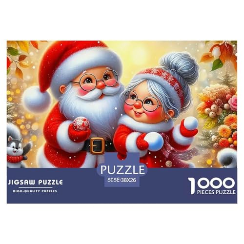 Weihnachtsmann-Puzzle für Erwachsene und Kinder, Lernspiele, schöne Dekoration, 38 x 26 cm, 1000 Teile Weihnachtsmann-Puzzle für Erwachsene und Kinder, Lernspiele, schöne Dekoration, 38 x 26 cm, 1000 Teile von VFQWPYAJN