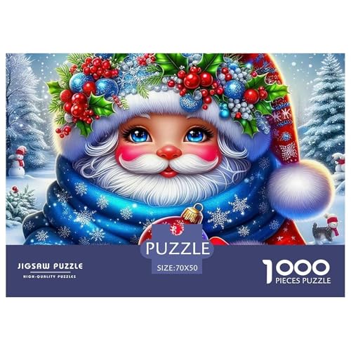 Weihnachtsmann-Puzzle für Erwachsene und Kinder, Lernspiele, schöne Dekoration, 70 x 50 cm, 1000 Teile Weihnachtsmann-Puzzle für Erwachsene und Kinder, Lernspiele, schöne Dekoration, 70 x 50 cm, 1000 Teile von VFQWPYAJN